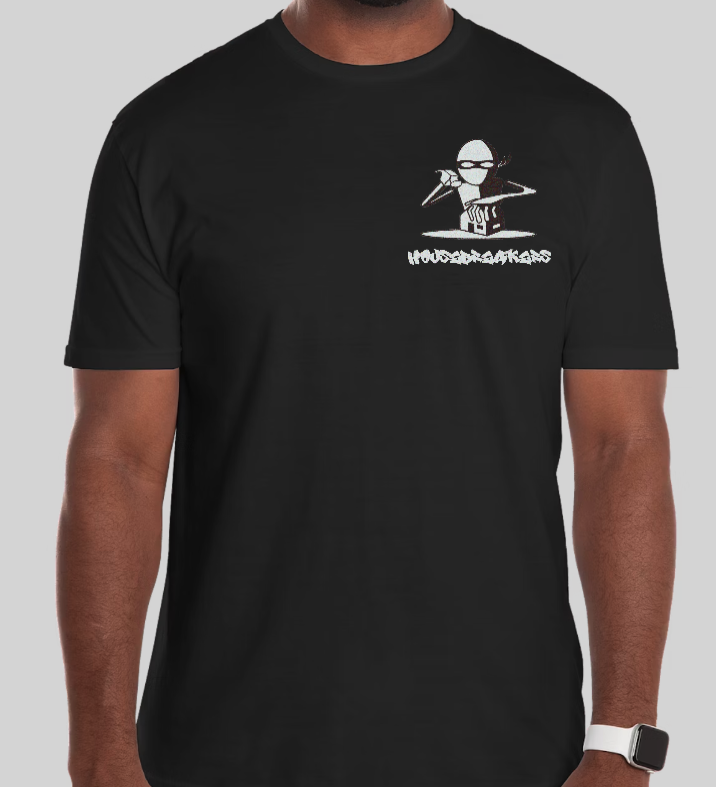 Housebreakers t-shirt, front, dark colourway