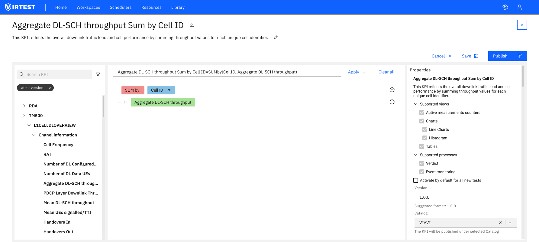 Old editor with SUM BY transformation and Cell ID parameter applied