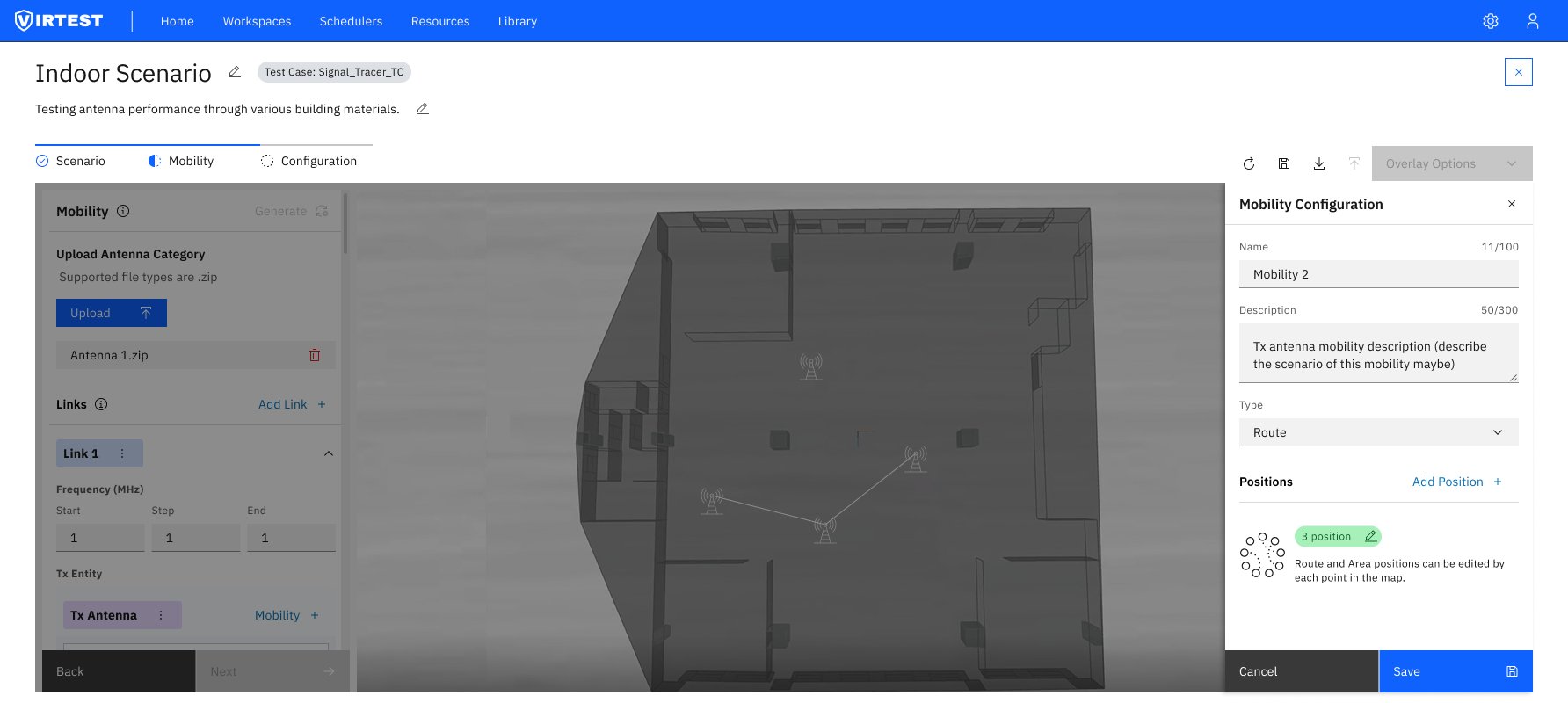 Warning modal for deleting TX Antenna Mobility configuration