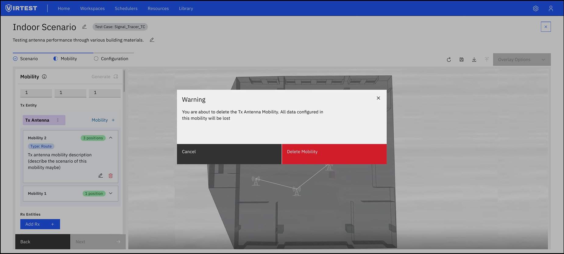TX Configuration panel showing height, azimuth, power, cable loss and MIMO settings