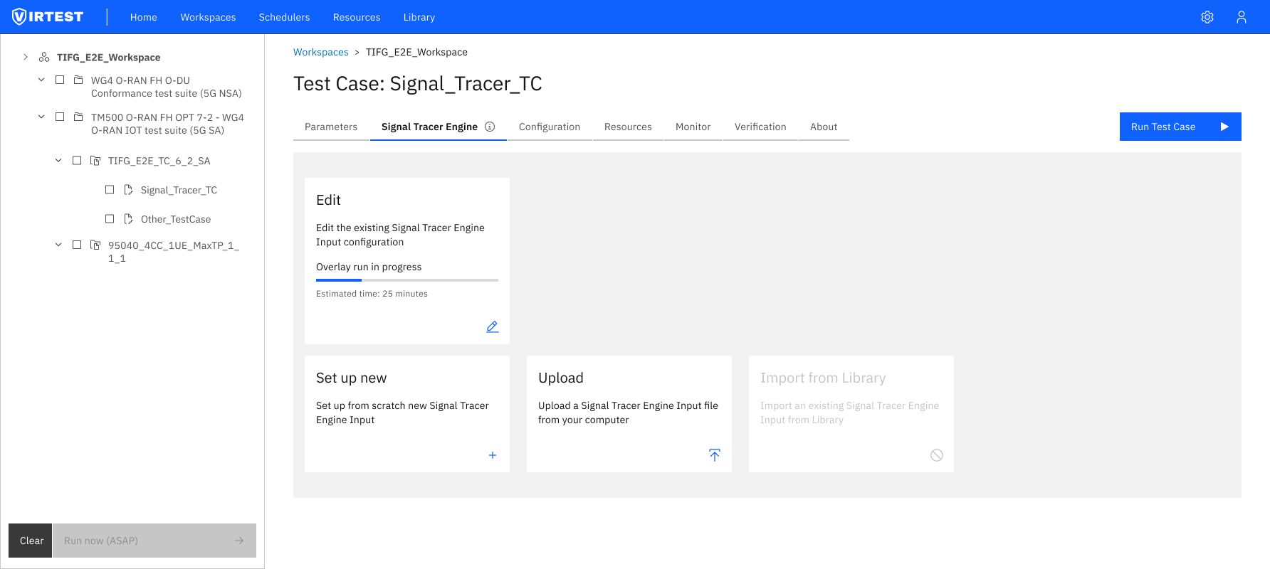 Main KPIs Dashboard showing NAS Stats, throughput data, and test run overview